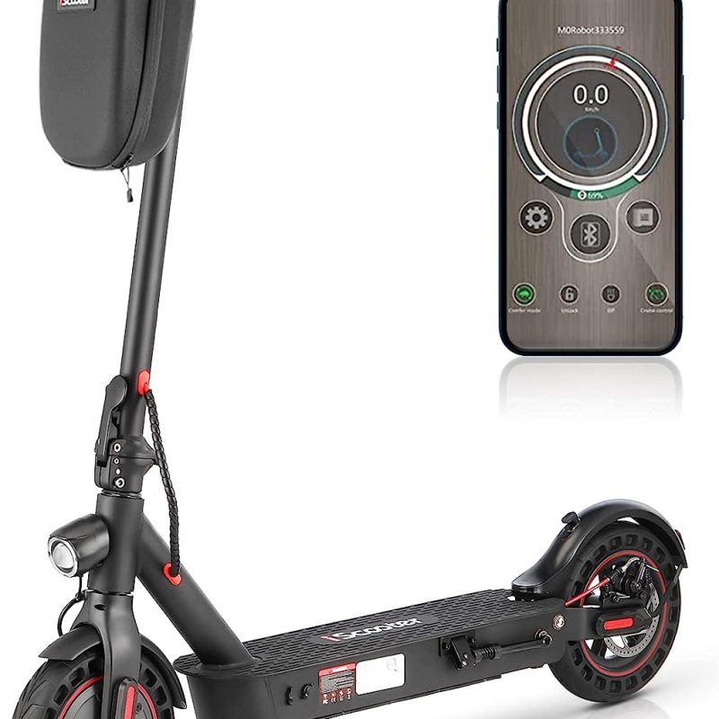 iScooter Electric Scooter,22/18 Miles Range, 18.6/15.6 MPH, 500/350W Foldable Commuting Electric Scooter with Double Braking System and APP for Adults, Teens and Kids