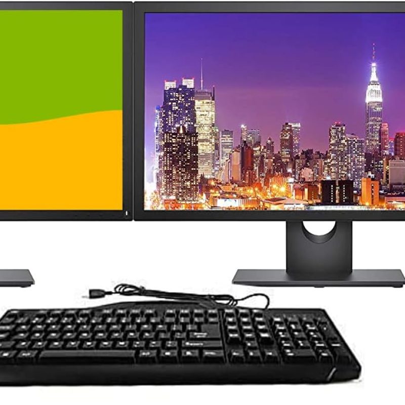 Dell Optiplex 9020 SFF Computer Desktop PC, Intel Core i5 Processor, 16GB Ram, 2TB Hard Drive, WiFi, Bluetooth 4.0, DVD-RW, Dual 24 Inch LCD Monitors Windows 10 Pro (Renewed)