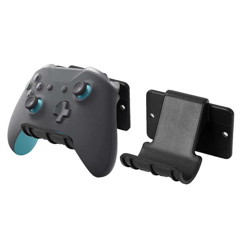 VIVO Universal Video Game Controller Wall Mount Holders, Compatible with Playstation, Xbox, NVIDIA, Nintendo Switch Controllers, and More, 2-Pack, Black, MOUNT-GM01C
